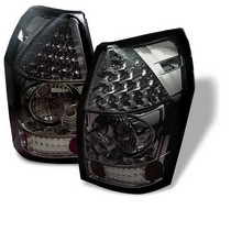 Spyder Smoke LED Tail Light Set 05-08 Dodge Magnum - Click Image to Close